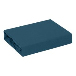   Adela jersey pamut gumis lepedő Gránátkék 90x200 cm + 25 cm