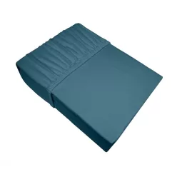   Adela jersey pamut gumis lepedő Sötét türkiz 90x200 cm +25 cm