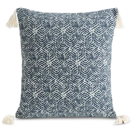 Fabia rojtos párnahuzat geometrikus mintával Gránátkék 45x45 cm
