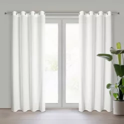 Rossi függöny csíkos sifon szövetből Fehér 135x250 cm