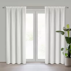 Rossi függöny csíkos sifon szövetből Fehér 135x270 cm