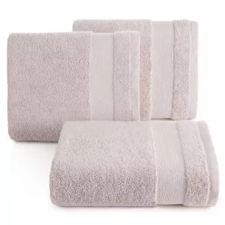   Nessy pamut törölköző vastag fényes csíkkal Púder rózsaszín 30x50 cm 6db