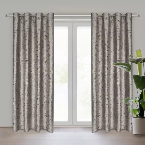 Tami bársony sötétítő függöny Acélszürke 140x250 cm