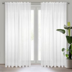   Lucy fényáteresztő függöny voile anyagból Fehér 140x270 cm