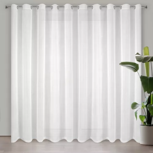 Lucy fényáteresztő függöny voile anyagból Fehér 200x250 cm