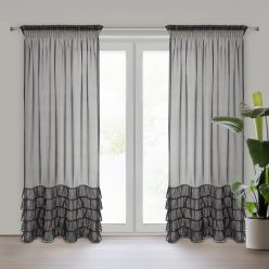 Carli fodros fényáteresztő függöny Fekete 140x270 cm