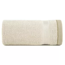   Abbie puha törölköző díszes peremmel Krémszín 100x150 cm