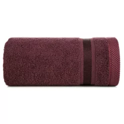 Abbie puha törölköző díszes peremmel Bordó 100x150 cm