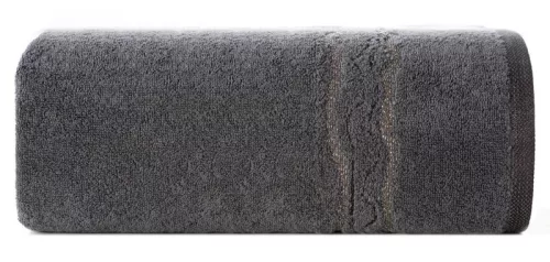 Karin pamut törölköző fényes cérnával szőtt díszítéssel Acélszürke 70x140 cm