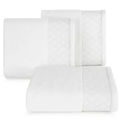   Layla minőségi törölköző fényes díszítéssel Fehér 50x90 cm