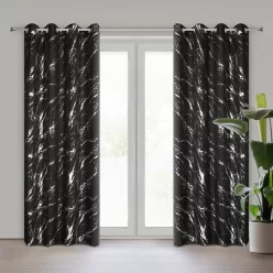 Lani mintás dekor függöny Fekete 140x250 cm