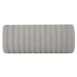   Etno halszálka mintás törölköző egyiptomi pamutból Ezüst 30x50 cm