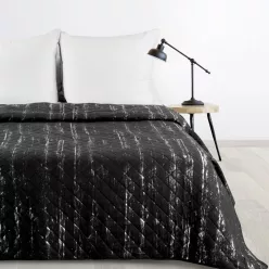   Blink1 mikroszálas ágytakaró ezüst fényű mintával Fekete 220x240 cm
