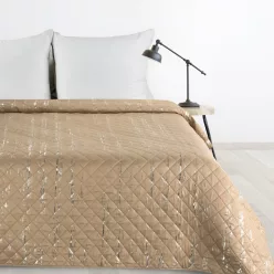   Blink1 mikroszálas ágytakaró ezüst fényű mintával Bézs 200x220 cm
