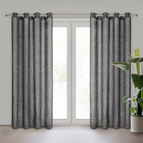 Selma Eva Minge függöny Fekete 135x250 cm