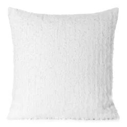   Selma mohér díszes párnahuzat sifon anyagból Fehér 45x45 cm