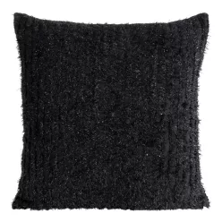  Selma mohér díszes párnahuzat sifon anyagból Fekete 45x45 cm