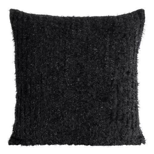 Selma mohér díszes párnahuzat sifon anyagból Fekete 45x45 cm