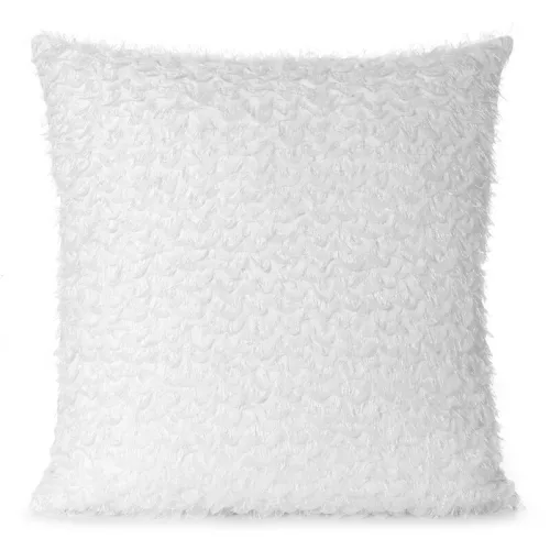 Tiffany mohér díszes párnahuzat sifon anyagból Fehér 45x45 cm