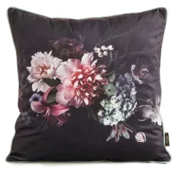 Velvet21 bársony párnahuzat Fekete 45x45 cm