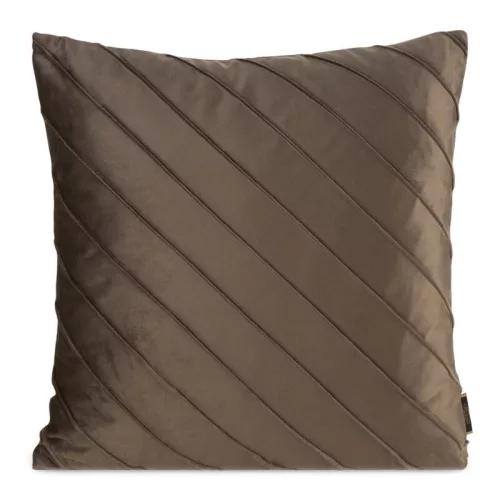 Nala3 bársony párnahuzat varrott mintával Világosbarna 45x45 cm