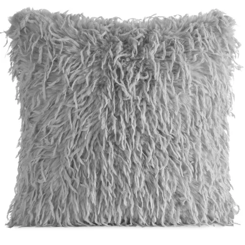 Adore szőrme hatású párnahuzat Ezüst 45x45 cm