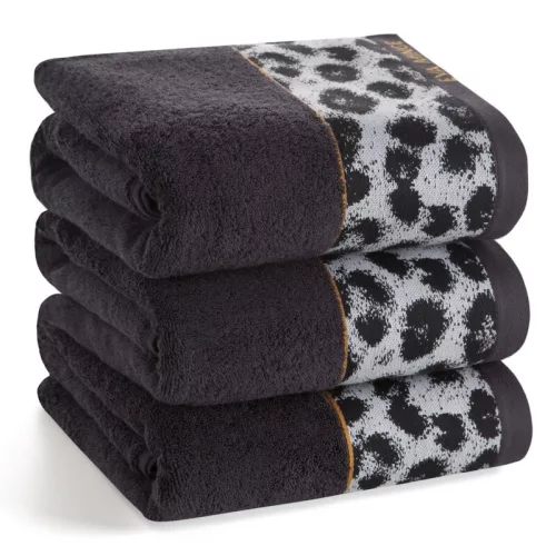 Eva22 minőségi pamut törölköző Fekete 70x140 cm - 500 cm 3db