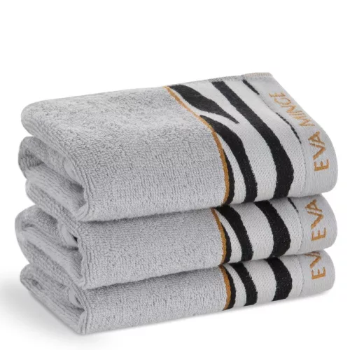 Eva22 minőségi pamut törölköző Ezüst 30x50 cm - 500 cm 6db