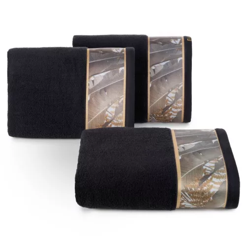 Eva17 minőségi pamut törölköző Fekete 70x140 cm - 500 cm 3db