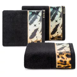   Eva15 minőségi pamut törölköző Fekete 50x90 cm - 500 cm 6db