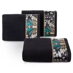   Eva15 minőségi pamut törölköző Fekete 70x140 cm - 500 cm 3db