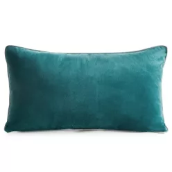   Gaja3 téglalap alakú bársony díszpárna Sötét türkiz 30x50 cm