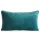 Gaja3 téglalap alakú bársony díszpárna Sötét türkiz 30x50 cm