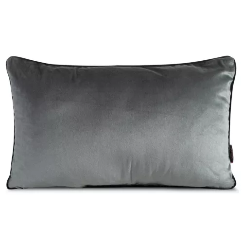 Gaja3 téglalap alakú bársony díszpárna Acélszürke 30x50 cm