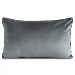 Gaja3 téglalap alakú bársony díszpárna Grafit 30x50 cm