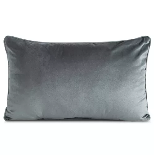 Gaja3 téglalap alakú bársony díszpárna Grafit 30x50 cm