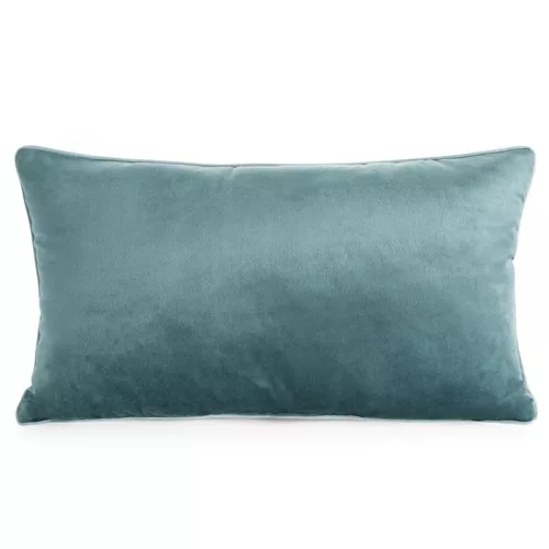 Gaja3 téglalap alakú bársony díszpárna Sötétkék 30x50 cm