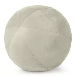 Gaja4 gömb alakú bársony díszpárna Krémszín