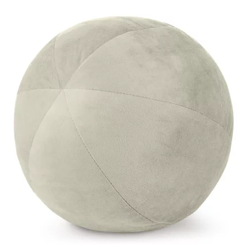 Gaja4 gömb alakú bársony díszpárna Krémszín