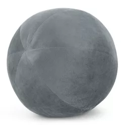 Gaja4 gömb alakú bársony díszpárna Ezüst