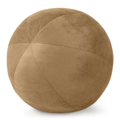 Gaja4 gömb alakú bársony díszpárna Mézsárga