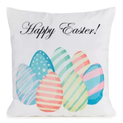 Spring3 húsvéti díszpárnahuzat Fehér 45x45 cm