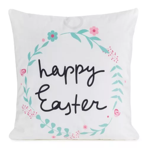 Spring4 húsvéti díszpárnahuzat Fehér 45x45 cm
