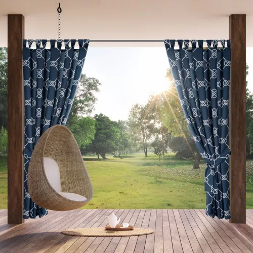 Garden vízálló kerti függöny elkötővel Gránátkék 155x220 cm