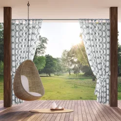   Garden16 vízálló kerti függöny elkötővel Fehér 155x220 cm
