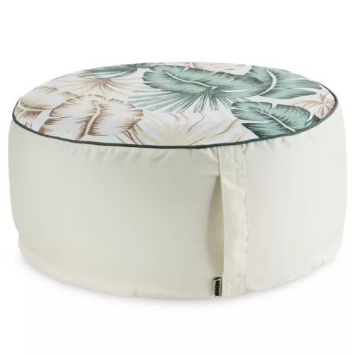 Garden13 kültéri puff vízálló anyagból Krémszín 53x23 cm