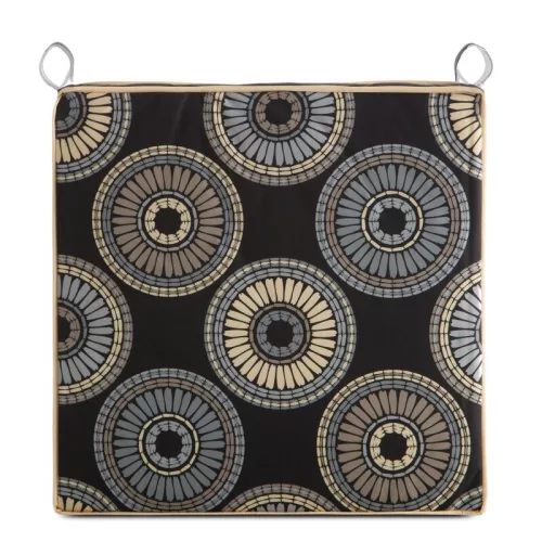 Garden19 kerti székpárna vízálló anyagból Fekete 42x42x4 cm