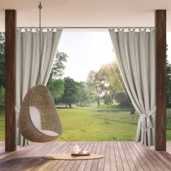   Garden kültéri függöny vízálló anyagból elkötővel Bézs 155x220 cm