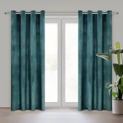   Melanie bársony sötétítő függöny Sötétkék 140x250 cm