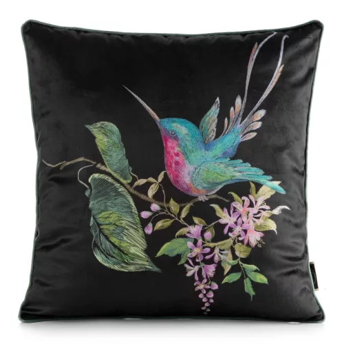 Velvet177 bársony párnahuzat Fekete 45x45 cm